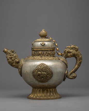 White Metal Tea Pot