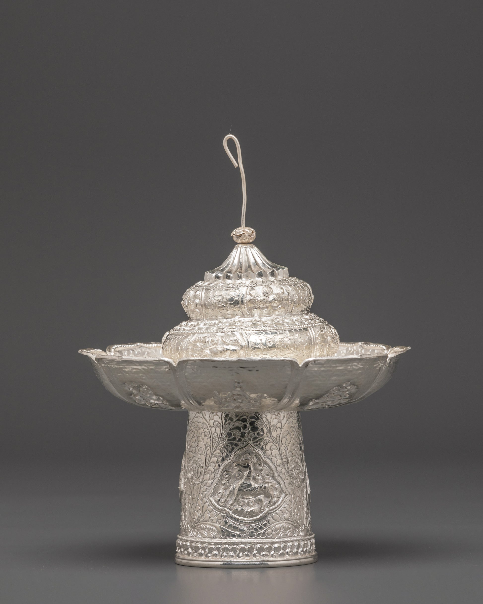 Himalayan ritual tea cup with lid