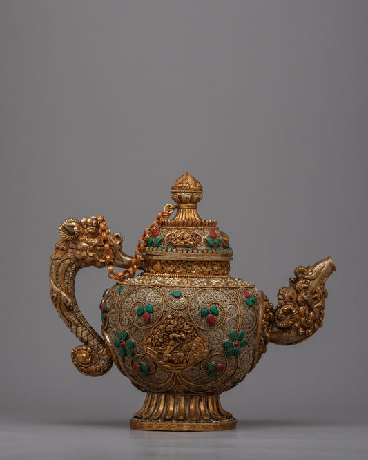 Copper Tea Pot | Embrace Tranquility through Buddhist Artwork