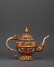 92.5% silver Tibetan teapot