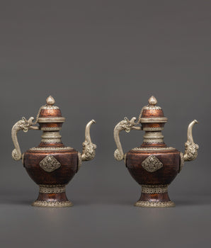Unique Handcrafted Copper Tea Pot set