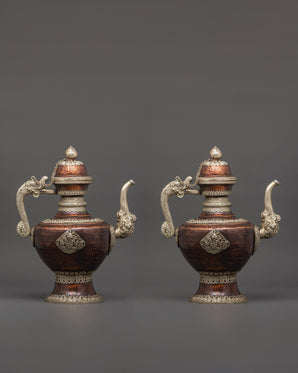 Unique Handcrafted Copper Tea Pot set