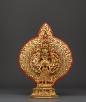 Gold Plated Thousand Armed Chenrezig