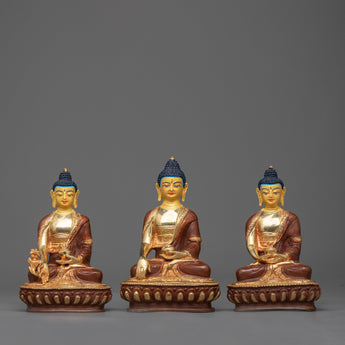 Three Wise Buddha Statues