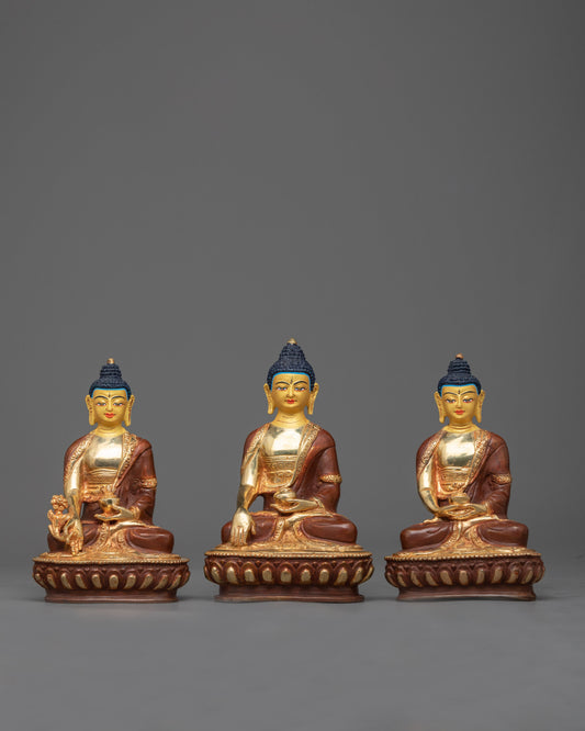 Three Wise Buddha Statues