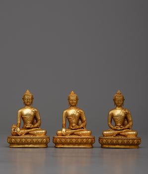 Machine Made Three Buddha Set Statue