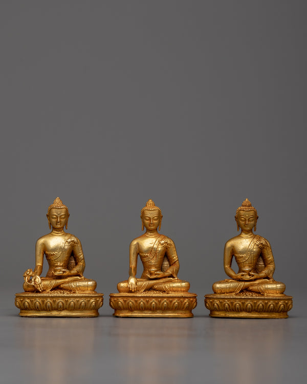 Machine Made Three Buddha Set Statue