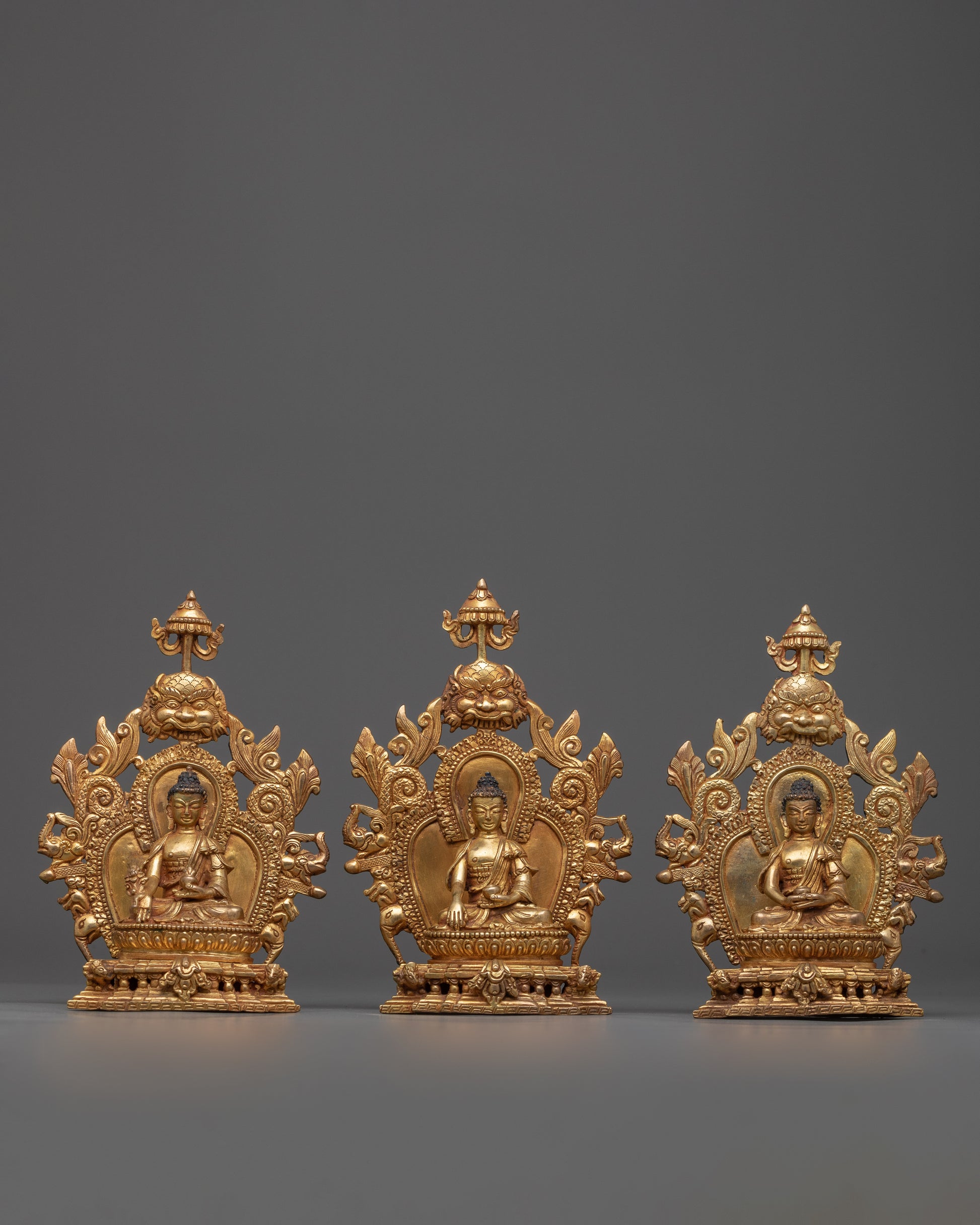Three Buddha Statues Set