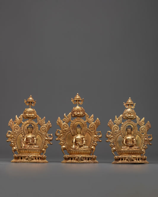 Three Buddha Statues Set 