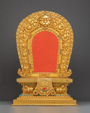 Hand-Carved Buddhist Throne | Gold Plated Throne