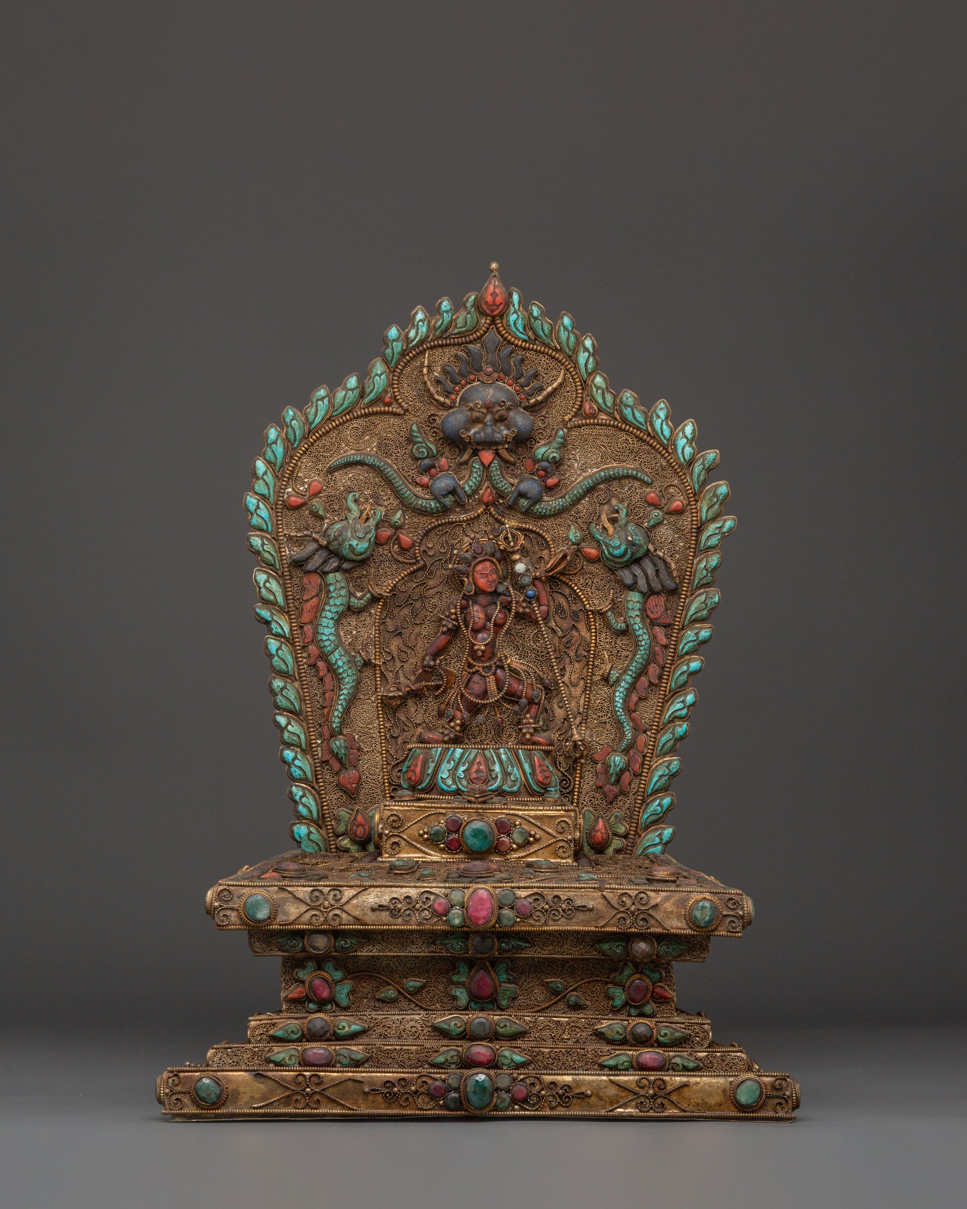 Vajrayogini Engraved Tibetan Throne