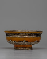 Silver Tibetan Tea Bowl