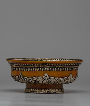Yellow Resin Tibetan Bowl
