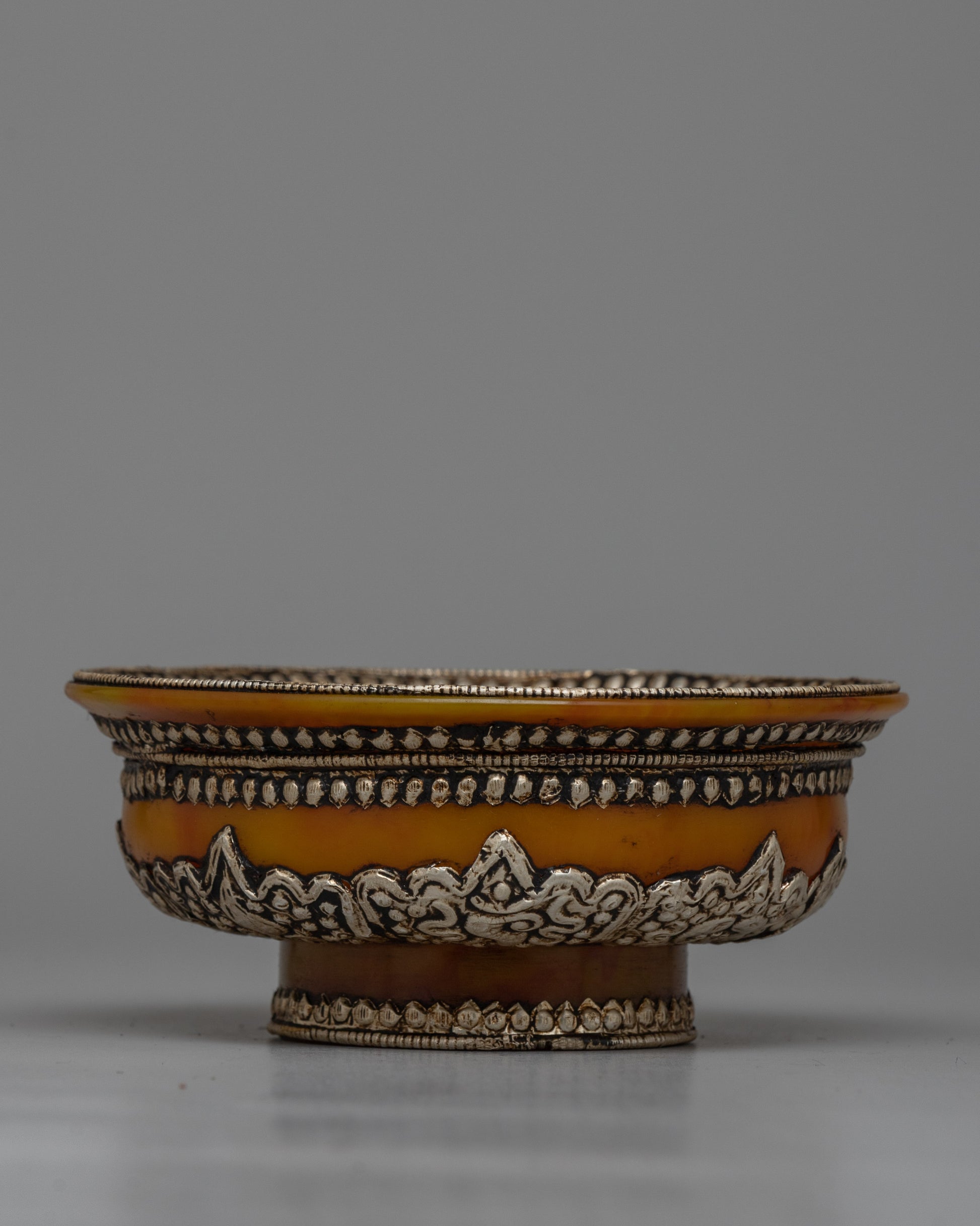 Yellow Resin Tibetan Bowl