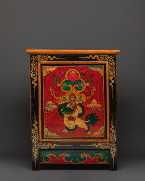 Handcarved Tibetan Wood Cabinet