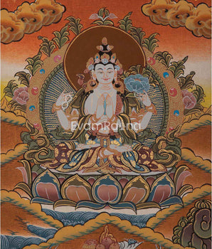 Small Size Wall Decor Chengrezig Thangk