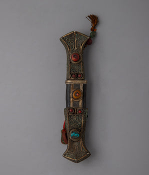 Tibetan Buddhist Design Knife |  Ancient Design with Cultural Symbolism