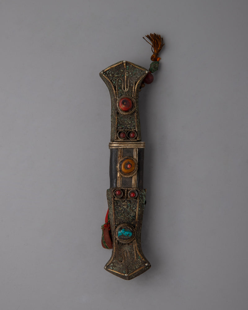 Tibetan Buddhist Design Knife |  Ancient Design with Cultural Symbolism