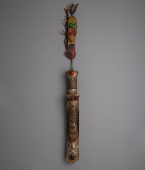 Tibetan Buddhist Knife | Perfect for Collectors & Cultural Enthusiasts |