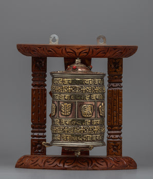 Tibetan Copper Prayer Wheel