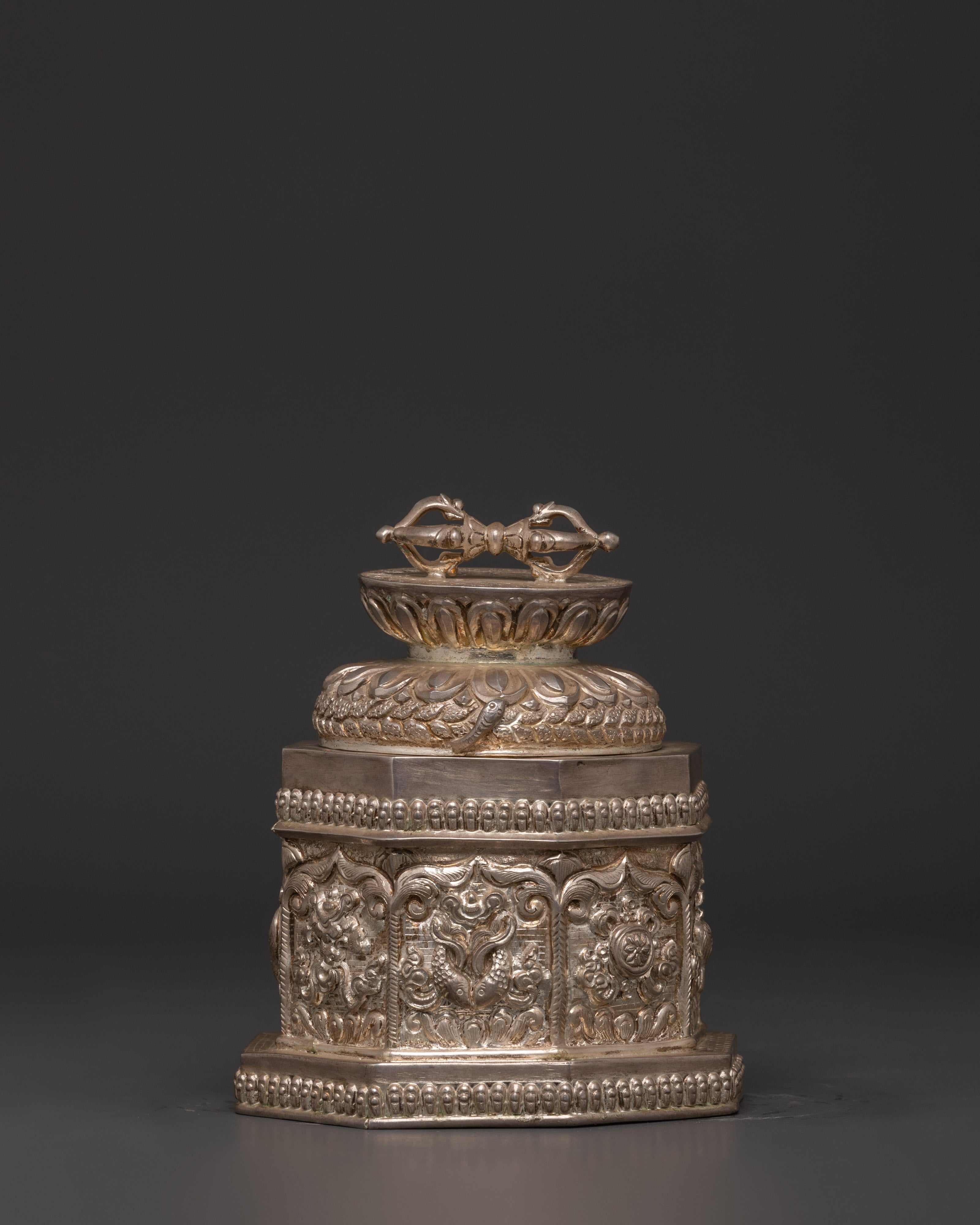 Traditional Tibetan Silver Box