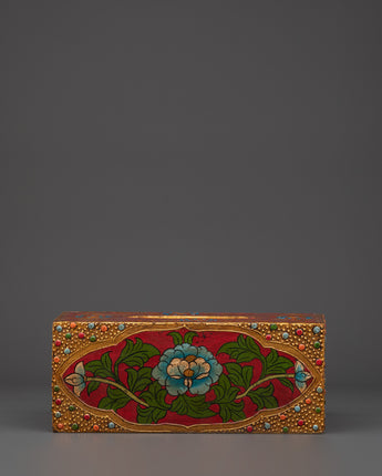 Tibetan floral tissue box