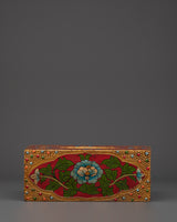 Tibetan floral tissue box