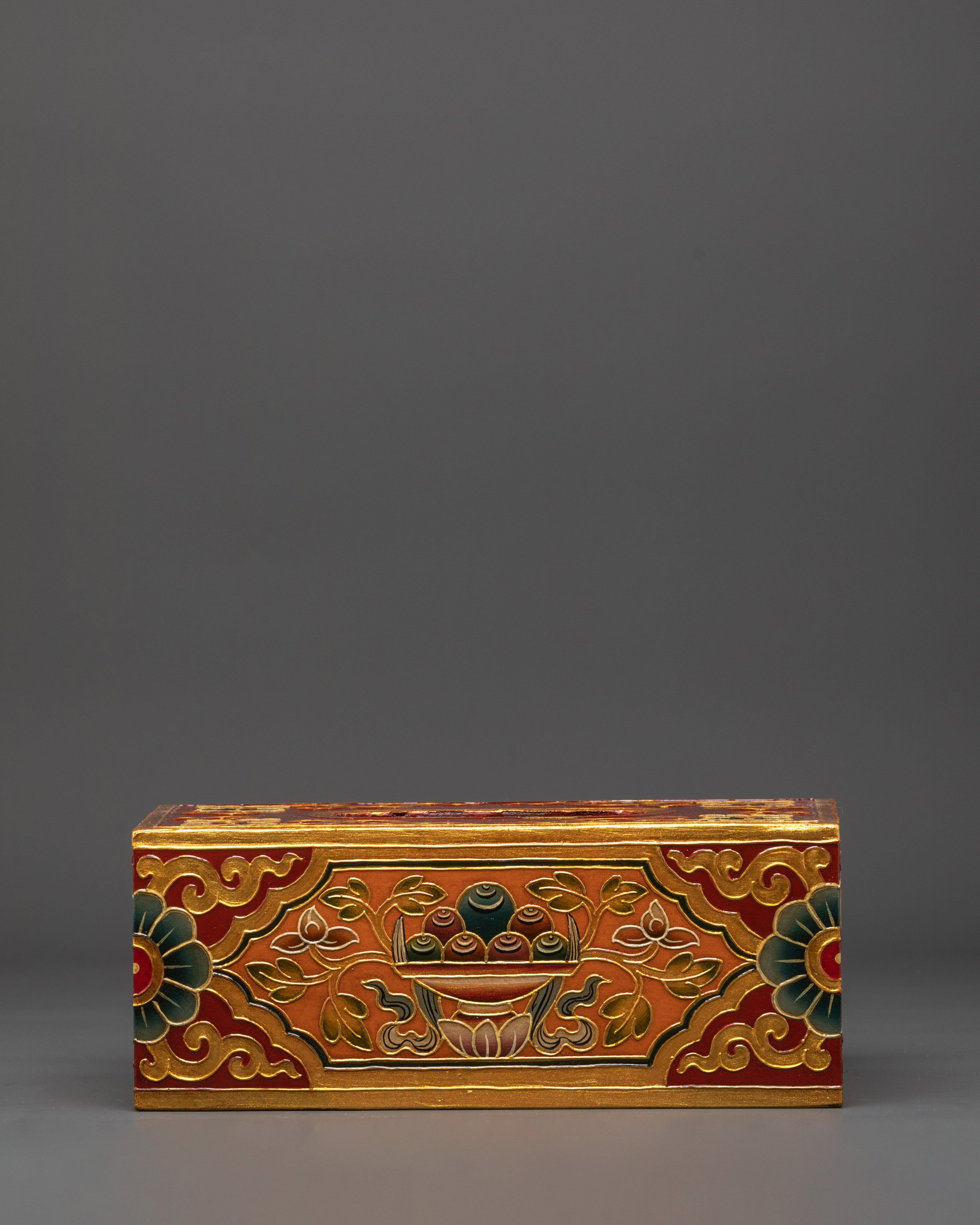 Tibetan Home Decor Tissue Box | Artisan Hand-Painted Piece