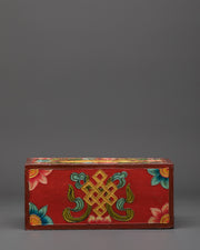 Wooden Tissue Box for Decor | Hand Painted Tibetan Art