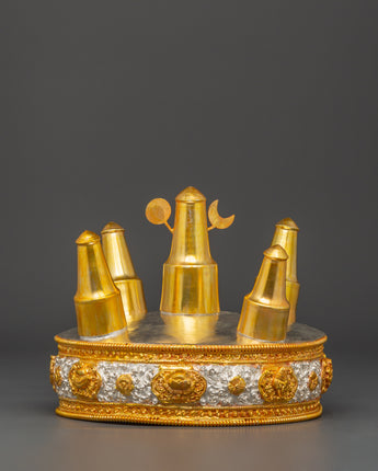 Buddhist Gold plated Torma Mandala