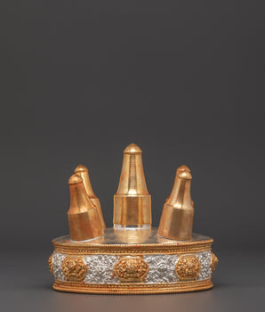 Tibetan Ritual Torma with Five Spires 