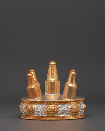 Tibetan Ritual Torma with Five Spires 