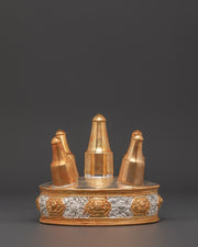Tibetan Ritual Torma with Five Spires 