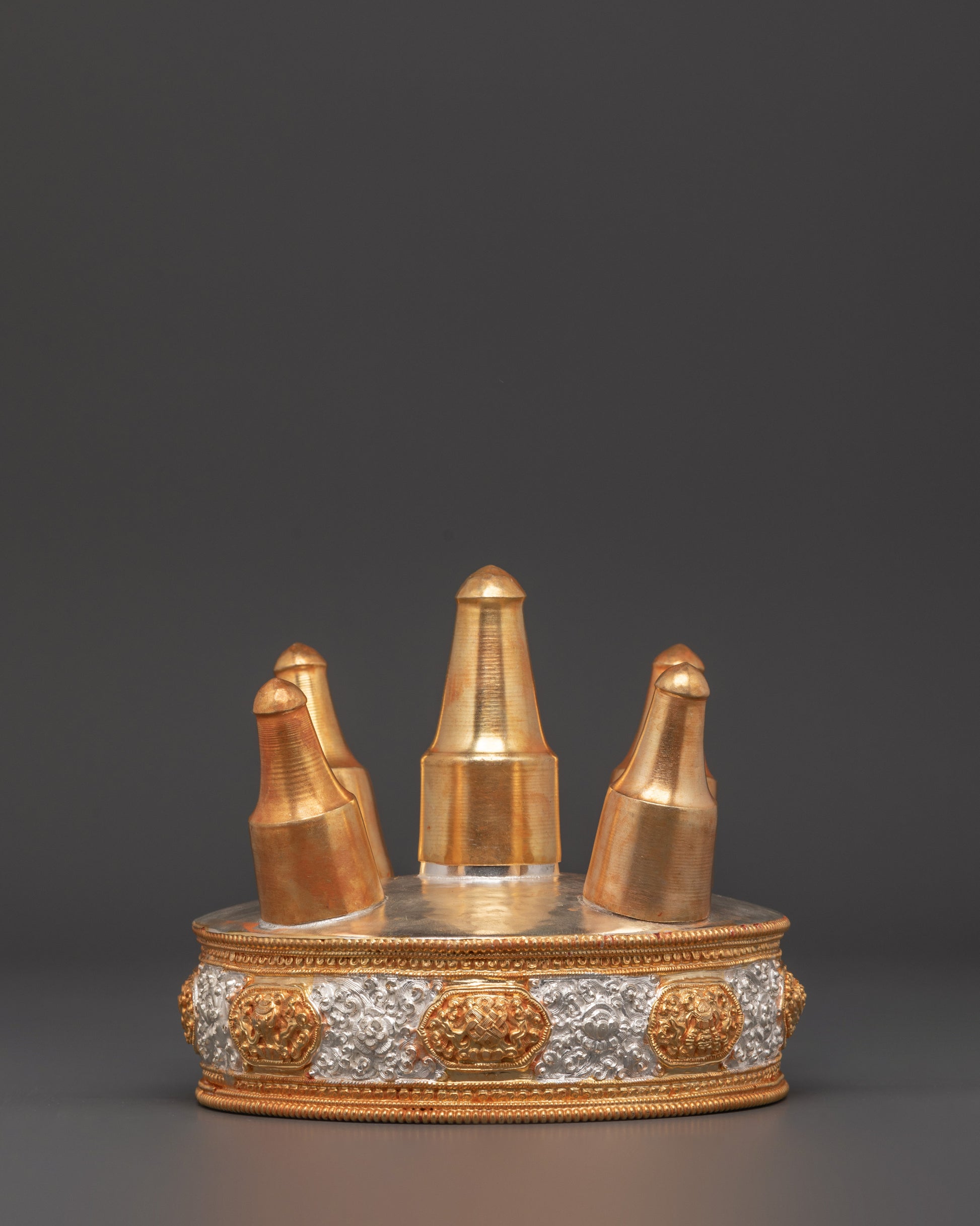 Tibetan Ritual Torma with Five Spires 