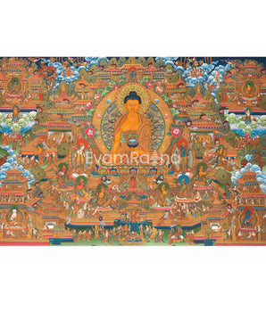 Handpainted Shakyamuni Buddha Thangka