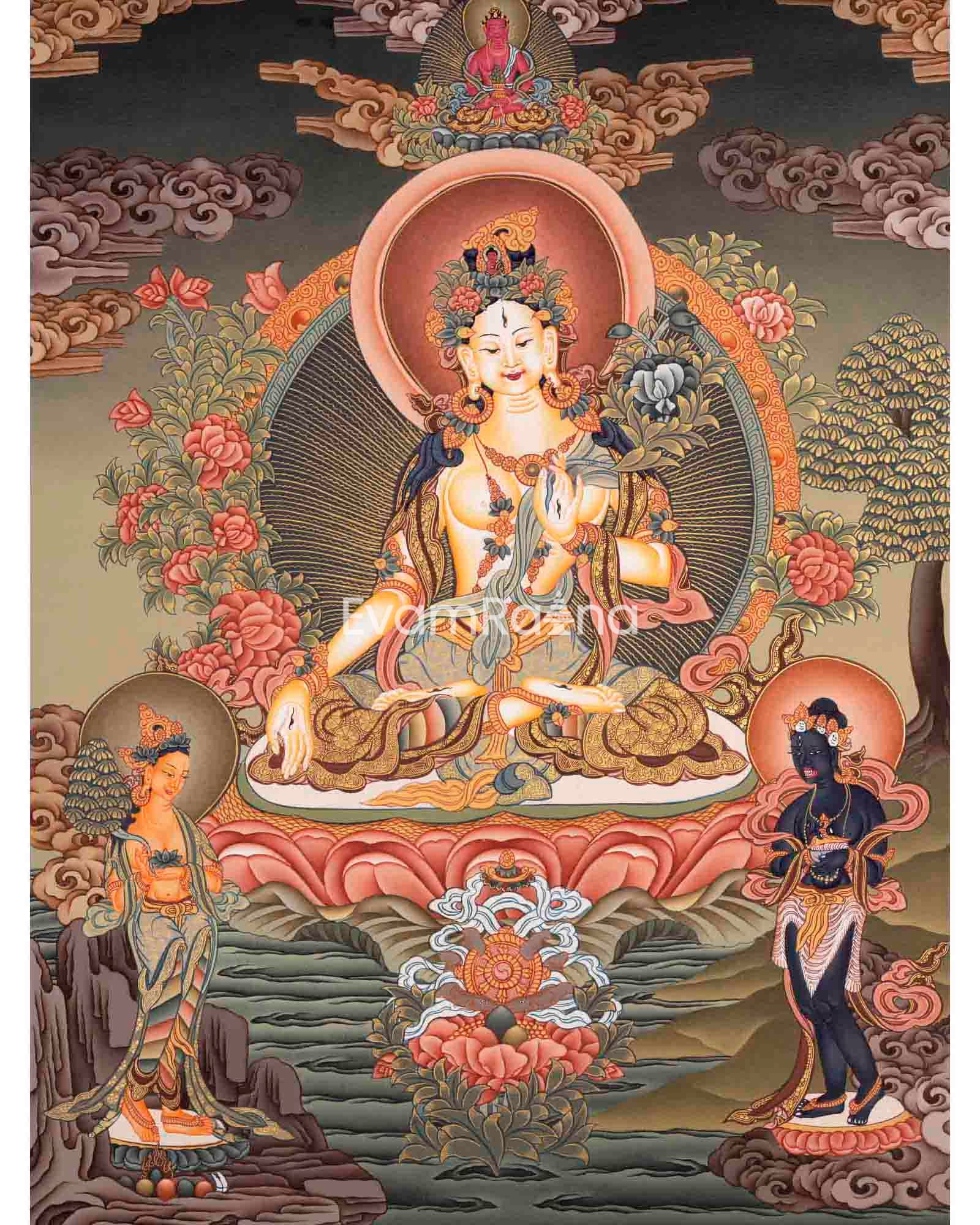 Traditional White Tara Thangka