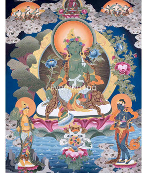 Traditoinal Green Tara Thangka