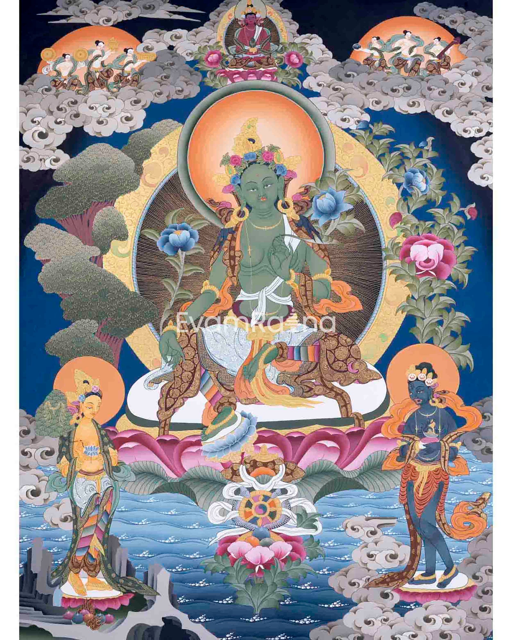 Traditoinal Green Tara Thangka