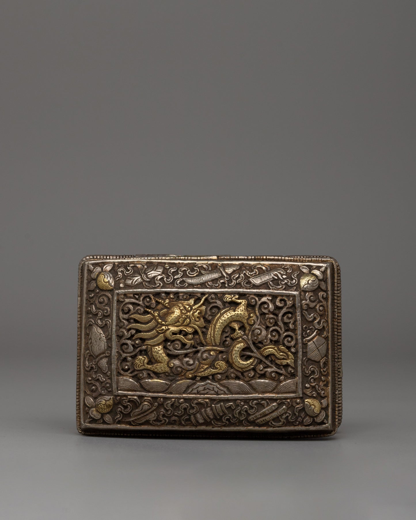 Bhutanese Style Silver Paan Box