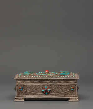Decorative Silver Treasure Box