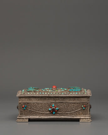 Decorative Silver Treasure Box