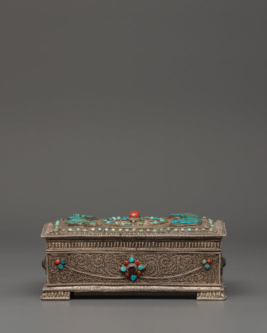 Decorative Silver Treasure Box