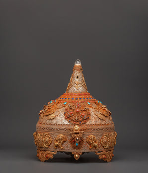 Sacred Copper and Gold-Plated Treasure Chest