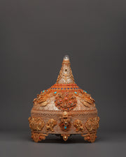 Sacred Copper and Gold-Plated Treasure Chest