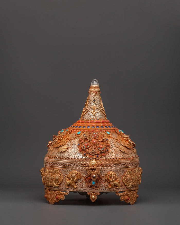 Sacred Copper and Gold-Plated Treasure Chest | Handcrafted Box