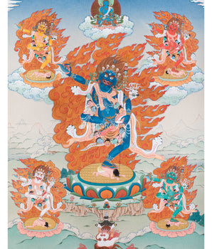 Troma Nagmo Thangka Print | Wrathful Dakini of Ultimate Transformation