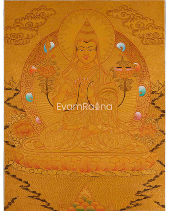 Tsongkhapa Tibetan Thangka