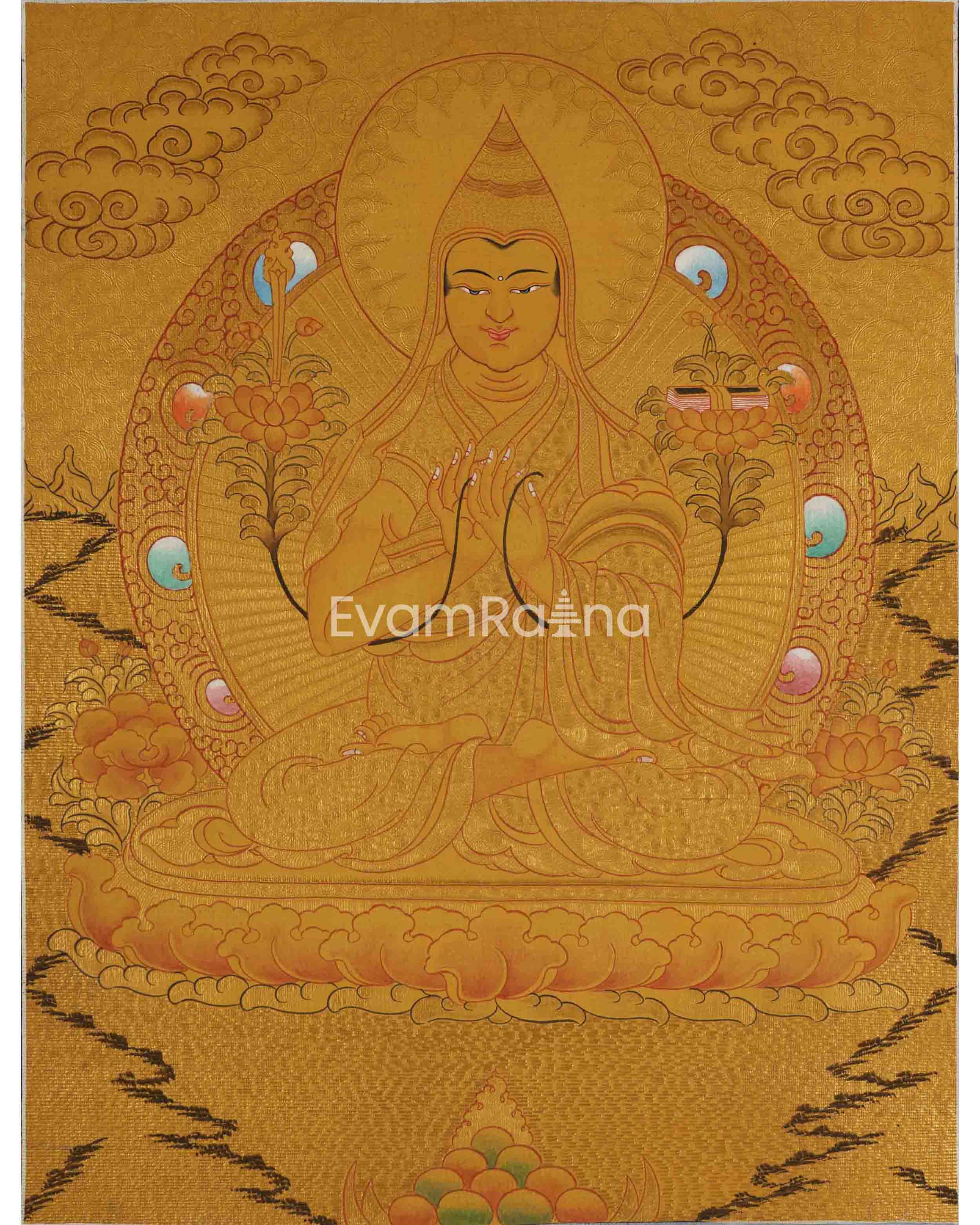 Tsongkhapa Tibetan Thangka
