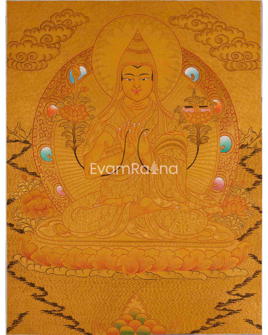 Tsongkhapa Tibetan Thangka