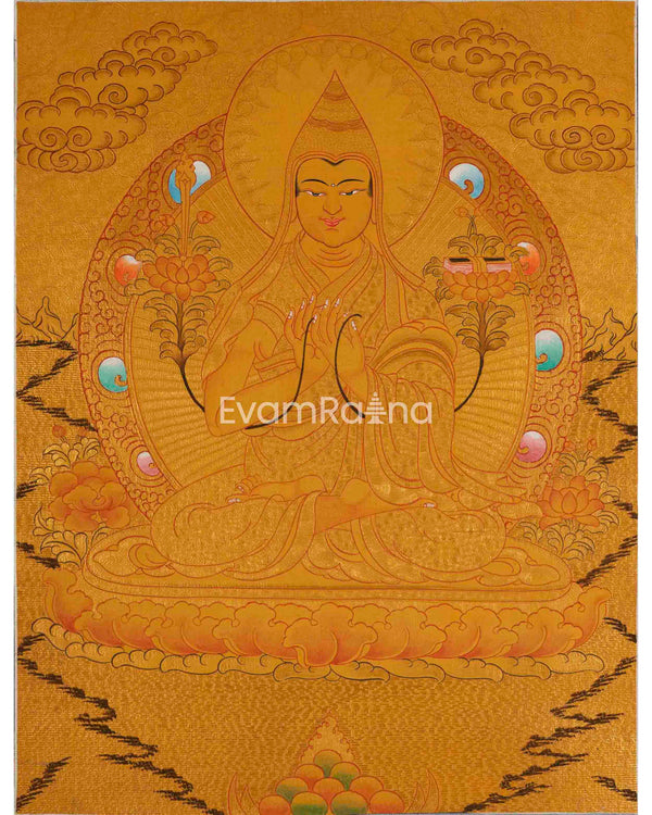 Tsongkhapa Tibetan Thangka